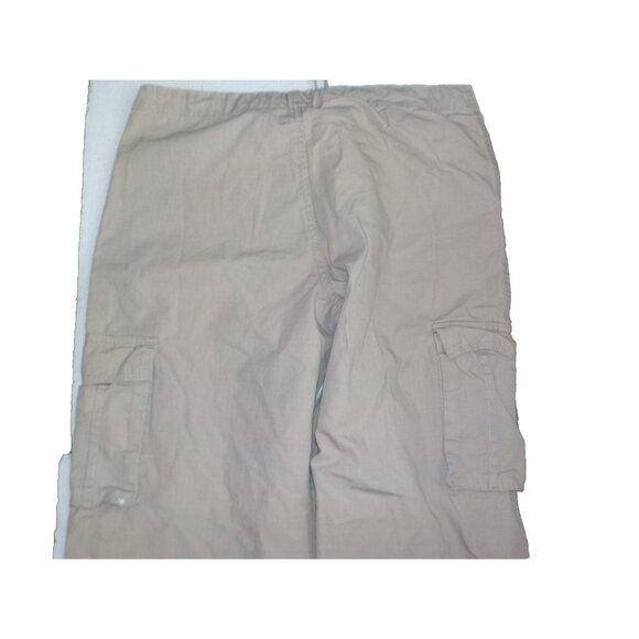 Mossimo Jr. Women's Rip Stop Size 13 Tan Cargo Drawstring Cuffs Pants (32 x 31) - Picture 5 of 8